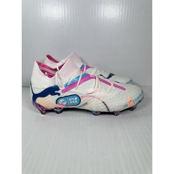 Size 9 Puma Future 7 Ultimate Volume Up FG White Men's Soccer Cleats 108072-01 - Picture 1 of 8